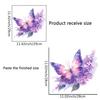 Adesivos de Flores Borboleta Roxa para Comércio Exterior da Amazon Transfronteiriço Layout Decoração de Sala de Estar Quarto Adesivos de Parede