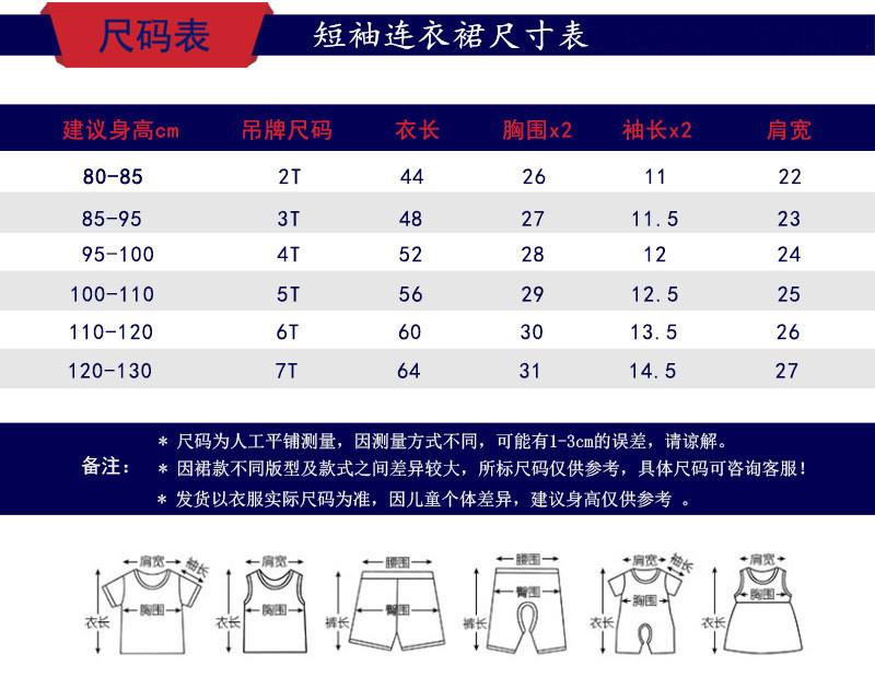 短袖裙子尺寸表