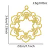 Aço Inoxidável 304 Pingente Cruzado Flor Acessórios Design Estilo Simples DIY Colar Pulseira Joias Pingente Vazado