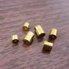 Contas Espaçadoras Cilíndricas com Furo Passante em Aço Inoxidável e Ouro 18K Contas Barril DIY Pulseira Colar Joias Contas Tubo Retro Transfronteiriço