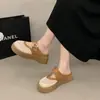 Zapatillas de Malla con Suela Gruesa sin Cierre para Mujer, Nuevo Estilo Verano 2026, Sandalias de Boca Baja Huecas