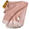 Bufanda 100% lana femenina invierno rosa regalo de cumpleaños para niña para novia novia chal doble cara venta al por mayor