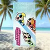 Toalla de Playa de Microfibra de Las Chicas Superpoderosas Secado Rápido y Absorbente de Agua Toalla de Baño para Nadar Infantil Portátil para Viajes Tamaño Grande