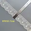 Encaje de malla popular de seda de leche bordado de 7 cm, ribete bordado, hermosa lencería de espalda, puños, escote, accesorios para el dobladillo de la falda