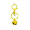 Set de llaveros de tres piezas con cierre de langosta en forma de ocho pintado de colores, accesorios de campana de color caramelo, joyería DIY, colgante para bolso