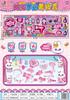 Bolsa de Maquiagem Infantil Brinquedo Bolsa de Mão de Princesa Bolsa Transversal Joias de Simulação Penteadeira de Brincar Roupa de Menina