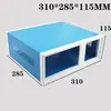 Chasis de caja ultrasónica chasis de placa de hierro metálico chasis de instrumento electrónico 115*310*285