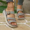 Pantuflas Cruzadas Europeas y Americanas Casuales con Hebilla Cómodas Tallas Grandes En Stock Estilo Verano Frescas Pantuflas Deportivas Cruzadas para Mujer Venta al por Mayor Tallas Grandes