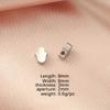 En stock Acero Inoxidable Espejo Mano de Fátima Pequeño Agujero Cuentas Accesorios DIY Palma 1.8mm Apertura 6*8mm