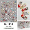 Adesivos 5D para Nail Art em Relevo Borboleta Estéreo Flor Branca Elegante Camélia com Laço com Adesivo Traseiro Decalques para Unhas