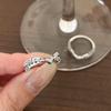 Anillo de Selección de Arte para Mujer Nicho de Alta Gama Lujo Ligero Hoja de Rama de Olivo Anillo de Diamantes Amor Nicho Anillo de Trigo con Forma de Corazón