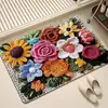 Tapete de piso de diatomeas floral transfronterizo para entrada de casa, resistente a la suciedad y fácil de limpiar, tapete para pies que remueve el polvo para puerta