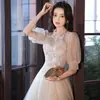 Vestido de Noite Cor de Champanhe para Mulheres, Estilo Banquete de Socialite, Francês de Alta Qualidade para Adultos, Cerimônia, Formatura, Vestido de Princesa, Tipo Fada e Emagrecedor