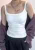 206 Nova Camisola Básica de Algodão Puro Slim Fit com Bojos, Versátil para o Dia a Dia, Top Base Emagrecedor para Meninas Estilosas Usarem Fora