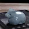 Kiln Zhengzhongge Pet de Chá do Zodíaco Ornamento de Bandeja de Chá: Coelho, Rato, Boi, Tigre, Dragão, Cobra, Cavalo, Ovelha, Galo, Macaco, Cachorro, Porco - Enfeites Fofos e Divertidos