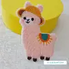 Tecido com Bordado Adesivo de Pano Desenho Animado Alpaca Adesivo Bordado Bolsa Roupas Decoração Acessórios Computador Bordado Jaqueta de Penas Adesivo
