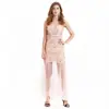 Comercio Exterior Transfronterizo Vestido Vintage de los años 1920 Vestido de Dama de Honor Malla con Lentejuelas y Perlas Vestido de Noche Vestido Largo de Boda Europeo y Americano