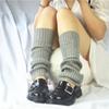 Outono e Inverno Meias Tricotadas com Laço de Strass Estilo Coreano Primavera Japonesa Cor Sólida Uniforme Jk Artístico Cor Sólida Mangas de Bezerro Escola