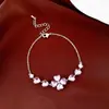 Pulseira Borboleta com Zircônia Banhada a Ouro Real Inserida Diamante Luxo Leve Toque de Alto Padrão Design com Senso Exquisito Versátil Moderno Joia de Mão
