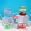 Blocos de Construção Desenho Animado Infantil Garrafa de Deriva de Areia Movediça Infundida com Óleo Gota de Óleo Oceânica Decoração de Garrafa de Areia Movediça para Desktop Brinquedo de Alívio de Estresse Presente