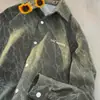Camisa Retro de Pana para Hombre, Marca de Moda, Estilo de Alta Gama Bordado de Primavera, Camisa Fresca y Elegante, Chaqueta Japonesa Estilo Hong Kong