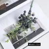 Flor artificial ramo alto fruta rica azevinho fruto baga vermelha casa casamento decoração ornamentos Ano Novo flor atacado baga