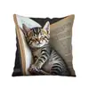 Fronha de gato mais vendida da TEMU para brincar com celular, capa de almofada decorativa para sofá de casa com estampa digital ultra macia