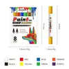Caneta de Pintura Dupla Ponta Caneta de Retoque à Prova d'Água Caneta de Reparo Automotivo Grande Capacidade Não Desbota Marcador de Tinta Industrial Personalização