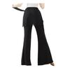 Pantalones de Danza para Mujeres Adultas en Otoño e Invierno con Lazos, Pantalones de Práctica de Yoga, Alta Elasticidad, Suaves con la Piel, Pantalones Modernos de Baile Clásico de Pierna Ancha de Cintura Alta