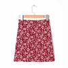 Saia Moda Primavera e Verão Cintura Alta Slim Fit Curta Justa ao Quadril Elegante para o Trabalho Saia Curta Estampa Floral Cintura Alta Linha A