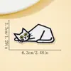 Parches de Tela Bordados de Gato Blanco, Pegatinas Autoadhesivas Termoadhesivas, Insignias Bordadas por Computadora, Accesorios para Maletas, Decoraciones para Fundas de Teléfono