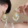Colar Pingente Pérola Gota d'Água Estilo Palácio Retro Francês Design de Nicho Exquisito Leve Luxo Versátil Colar Retro