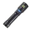 Linterna LED transfronteriza para exteriores con enfoque de largo alcance, carga Tipo C, luz de advertencia roja y azul, mano láser blanca superbrillante