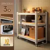 Prateleira Doméstica Porta-Prateleiras Prateleira de Armazenamento Multicamadas Suporte de Chão Eletrodomésticos de Cozinha Armário de Armazenamento para Varanda Exibidor de Supermercado