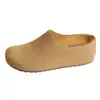 Sandálias Mules Fechadas com Solado Grosso para Verão 2026 para Mulheres, Calçados Femininos de Comércio Exterior, Sandálias Mules Slip-On Preguiçosas para Uso Externo