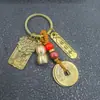 2026 Año del Caballo Modelo Nuevo Tigre Giratorio Cabeza de Tigre Amuleto de Dinero Llavero Colgante Adorno Vintage Decoración de Vendedor Ambulante Accesorio