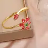 Versão Alta Shijia Idyllia Colar de Flores Coloridas para Mulheres Moda Europeia e Americana Pingente de Flor Multicor Corrente Clavicular Transfronteiriço