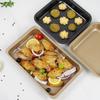 Molde rectangular práctico de 11 pulgadas con revestimiento antiadherente para hornear alitas de pollo a la parrilla, galletas, pasteles, molde de acero al carbono de 7 pulgadas con cuerpo alto