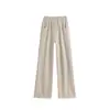 Pantalones rectos de seda hechos a medida, engrosados para otoño e invierno, cálidos, con caída, de cintura alta, corte holgado, adelgazantes, estilo casual, pantalones largos con forro polar
