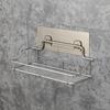 Estante de almacenamiento de baño de tamaño pequeño, estante de almacenamiento sin perforaciones para baño, inodoro, cocina, estante de acero inoxidable para colgar en la pared