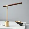 Luminária de Mesa com Grão de Madeira Personalizada Criativa Minimalista Moderna Transfronteiriça Luxo Leve Designer Estudo Quarto Sala de Estar Nórdica Hotel