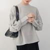 Suéter japonés y coreano nuevo de 5 colores simple de manga linterna para mujer con hebilla de perla top holgado