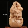 Fornecimento do fabricante Mogno Pixiu Cabaça Artesanato Em Madeira Lidar Com Peças Acessórios Chave Escultura Filho Cabaça Enfeites