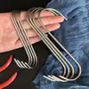 Ganchos para carne curada de acero inoxidable sólido, forma de S, engrosados, para colgar salchichas, pato asado y res; ganchos puntiagudos para carnes asadas al por mayor.