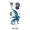 Venta al por Mayor de Calcomanías de Tatuaje Pequeñas y Frescas Duraderas Coreanas Harajuku Tatuaje Flor Azul y Blanca Dibujos Animados Letras Calcomanías de Tatuaje Sexy