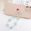 Cuentas para Joyería Nueva Flor Acrílica con Cuentas Cadena para Teléfono Móvil Accesorios de Joyería DIY Cuerda para Teléfono Móvil Flor Mate Anti