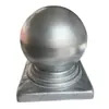 Tampão para Tubo Quadrado 80mm Acabamento Esférico para Poste Acessórios para Grade de Ferro Forjado Tubo Redondo Galvanizado com Base Tampão de Vedação Esfera Redonda Decoração Tampão à Prova de Chuva