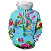 Comercio Exterior Noreste Flor Grande Impresión 3D Sudadera con Capucha Casual Diaria para Adultos Cruzada Nueva Sudadera con Capucha para Adultos