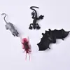 Gecko Preto de Plástico Halloween Transfronteiriço Brinquedo Engraçado Animal de Plástico Macio, Rato de Plástico Macio
