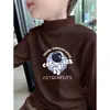 Ropa interior térmica para niños, camiseta de manga larga para niños 2026, nueva, cálida, forro polar de doble cara, cuello semi-alto, top versátil